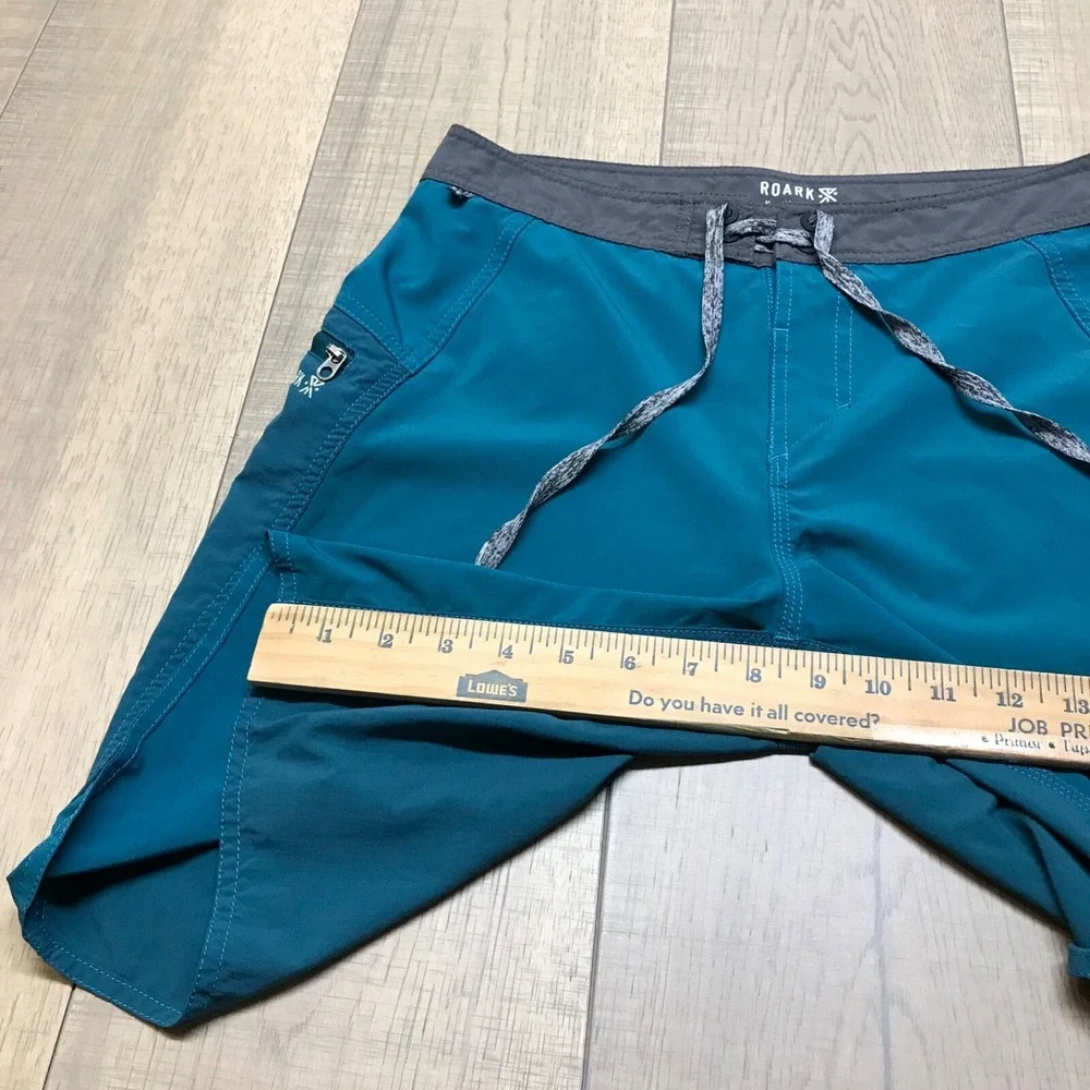 Roark Board Shorts Mens Size 28 Green Savage Series Swim Trunks Surf Performance